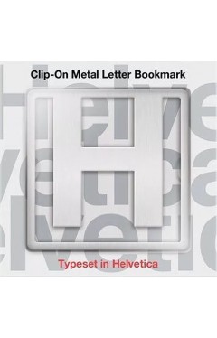 Helvetica Clip On Letter Bookmark   H